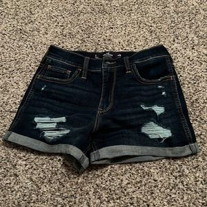 Blue High Rise 3” Hollister Jean Shorts